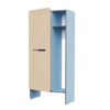 Шкаф для верхней одежды персонала во входную группу из коллекции мебели «НЕГА» (голубой) - «globural.ru» - Саратов