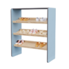 Полка для обуви во входную группу из коллекции мебели «НЕГА» (цвет голубой) - «globural.ru» - Саратов