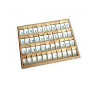 Печатный алфавит на пластиковых табличках. Синий - «globural.ru» - Саратов