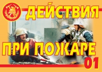 Комплект плакатов "Действия при пожаре" - «globural.ru» - Саратов