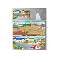 Стенд для сюжетно-ролевых игр 2-х сторонний (перекресток, стройка) - «globural.ru» - Саратов