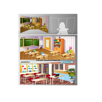 Стенд для сюжетно-ролевых игр 2-х сторонний (класс, библиотека) - «globural.ru» - Саратов