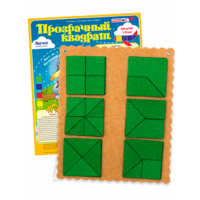 Прозрачный квадрат Ларчик (ковролин, зеленый)      - «globural.ru» - Саратов