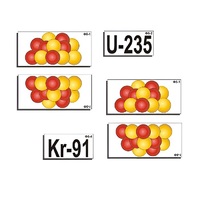 Модель-аппликация "Деление урана. Цепная ядерная реакция" (ламинированная) - «globural.ru» - Саратов
