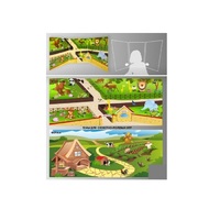 Стенд для сюжетно-ролевых игр 2-х сторонний (Зоопарк, ферма) - «globural.ru» - Саратов