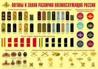 Плакат "Погоны и знаки различия военнослужащих России" - «globural.ru» - Саратов