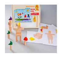 Игровой набор Фребеля "Конструктор деревянный без соединений-3" (Серия "Эксперимент") - «globural.ru» - Саратов