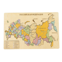 Пазл из дерева Административная карта России "Родина Моя" 522х308х10мм - «globural.ru» - Саратов
