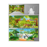 Стенд для сюжетно-ролевых игр 2-х сторонний (джунгли, лес) - «globural.ru» - Саратов