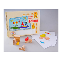 Игровой набор Фребеля "Конструктор деревянный без соединений-1" (Серия "Эксперимент") - «globural.ru» - Саратов