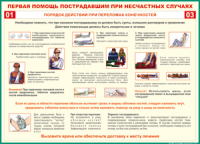 Таблица Порядок действий при переломах конечностей 1000*1400 винил - «globural.ru» - Саратов