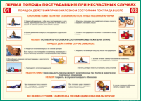 Таблица Порядок действий при коматозном состоянии пострадавшего 1000*1400 винил - «globural.ru» - Саратов