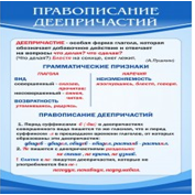 Стенд "Правописание деепричастий" - «globural.ru» - Саратов