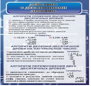 Стенд "Действия с десятичными дробями" - «globural.ru» - Саратов