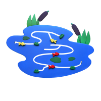 Сенсомоторное декоративно-развивающее панно "Река" - «globural.ru» - Саратов