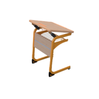 Стол ученический одноместный с регулировкой наклона столешницы на плоскоовальной трубе 3-5 гр.р - «globural.ru» - Саратов