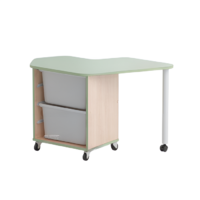 Стол детский правый Робик 002 (бук/фисташковый)  - «globural.ru» - Саратов