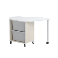 Стол детский правый Робик 002 (дуб молочный/белый) - «globural.ru» - Саратов