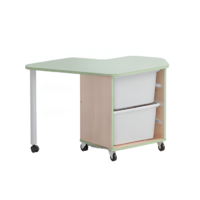 Стол детский левый Робик 002 (бук/фисташковый) - «globural.ru» - Саратов