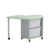 Стол детский левый Робик 002 (серый/фисташковый)  - «globural.ru» - Саратов