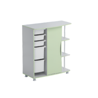 Стеллаж правый Робик 001 (серый/фисташковый) - «globural.ru» - Саратов