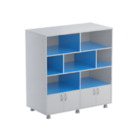 Шкаф-стеллаж (серый/синий) - «globural.ru» - Саратов