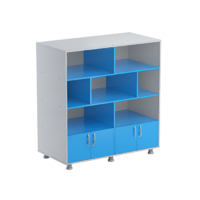 Шкаф-стеллаж (синий/серый) - «globural.ru» - Саратов