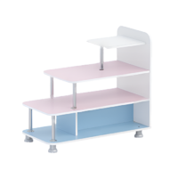 Стеллаж для пособий 4 (белый/зефир/прибрежный синий)  - «globural.ru» - Саратов