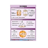 Таблица демонстрационная "Тела вращения" (винил 100х140) - «globural.ru» - Саратов