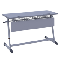 Парта двухместная Nomad V с полиуретановой кромкой регулируемая по высоте  - «globural.ru» - Саратов