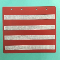 Красный лист-вкладыш в папку ПЕКС БОЛЬШАЯ  для карточек 4*4 см - «globural.ru» - Саратов