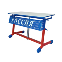 Стол ученический двухместный "Патриот-2о" на газовом лифте (р.гр. № 3-7 и наклоном столешницы) - «globural.ru» - Саратов