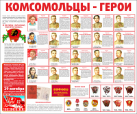 Тематический стенд "Комсомольцы-герои" - «globural.ru» - Саратов