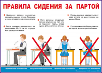 Таблица Правила сидения  за партой 1000*1400 винил - «globural.ru» - Саратов