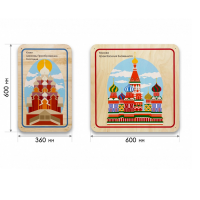 Набор стеновых панелей «Памятные места России - Кижи, Москва» - «globural.ru» - Саратов