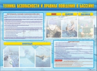 Стенд-уголок "Техника безопасности и правила поведения в бассейне" - «globural.ru» - Саратов