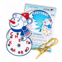 Игровое пособие Шнур-грамотей "Снеговик" - «globural.ru» - Саратов