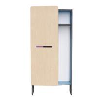 Шкаф для верхней одежды персонала во входную группу из коллекции мебели «НЕГА» (голубой) - «globural.ru» - Саратов