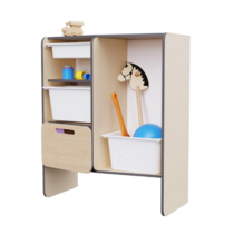 Шкаф для игрушек во входную группу из коллекции мебели «НЕГА» (цвет бежевый) - «globural.ru» - Саратов