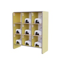 Детский стеллаж под горшки из коллекции «НЕГА» (желтый) - «globural.ru» - Саратов