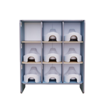 Детский стеллаж под горшки из коллекции «НЕГА» (голубой) - «globural.ru» - Саратов