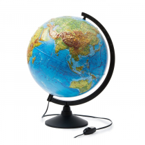 Глобус Земли физический  с подсветкой D=320 мм - «globural.ru» - Саратов