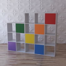 Стеллаж для игрушек и книг "Яркие акценты" - «globural.ru» - Саратов