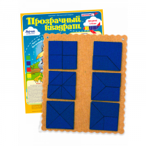 Прозрачный квадрат Ларчик (ковролин, синий)   - «globural.ru» - Саратов