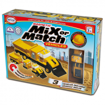 Магнитный конструктор Транспорт "Смешай и собери". Серия Строительная техника. Стартовый набор - «globural.ru» - Саратов