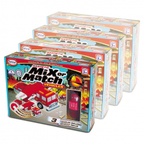 Магнитный конструктор Транспорт "Смешай и собери". Серия Пожарная и спасательная техника. Комплект на группу - «globural.ru» - Саратов