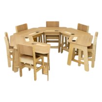 Комплект детских столов и стульев для детей с 3 до 7 лет (6 комплектов) - «globural.ru» - Саратов