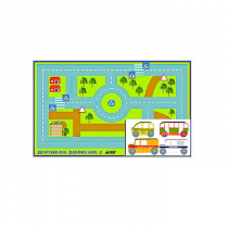 Игровой коврик "Дорожное движение - 2" с набором транспортных средств - «globural.ru» - Саратов