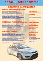 Плакат "Водителю запрещается " 1000*1400 винил - «globural.ru» - Саратов