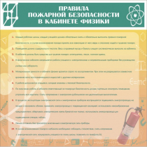 Стенд "Правила пожарной безопасности в кабинете физики" - «globural.ru» - Саратов